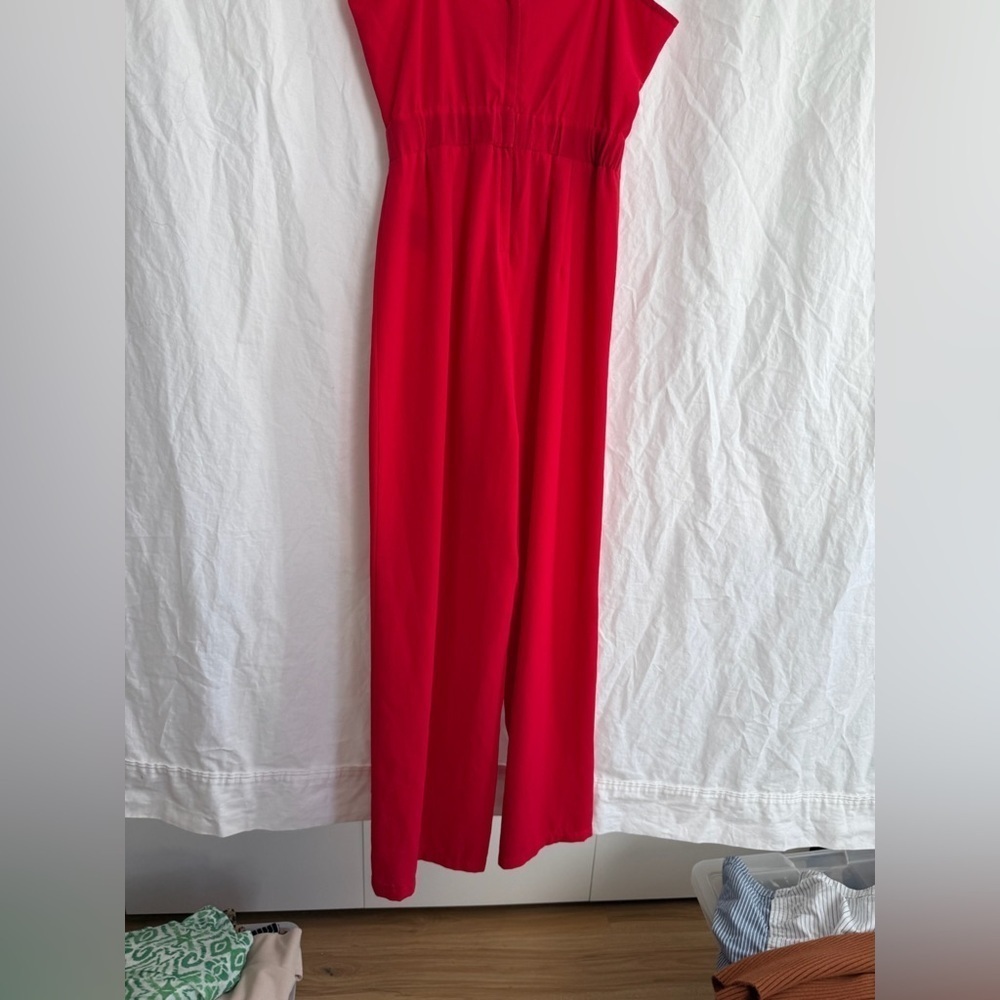 H&M ankle length Elegant Red Jumpsuit Size 6 - Picture 7 of 14